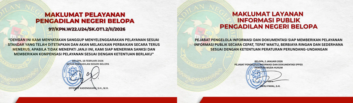 Maklumat Pelayanan dan Maklumat Layanan