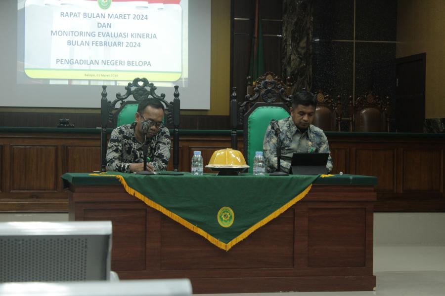 Rapat Bulan Maret, Monitoring dan Evaluasi Kinerja Bulan Februari 2024