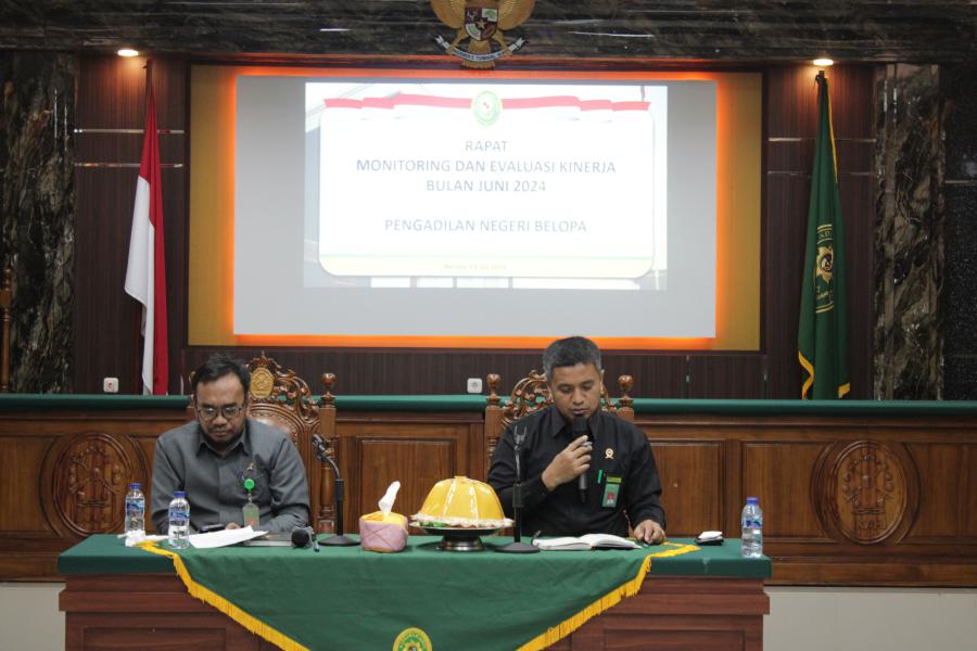 Rapat Monitoring dan Evaluasi Kinerja dan Anggaran Bulan Juni 2024