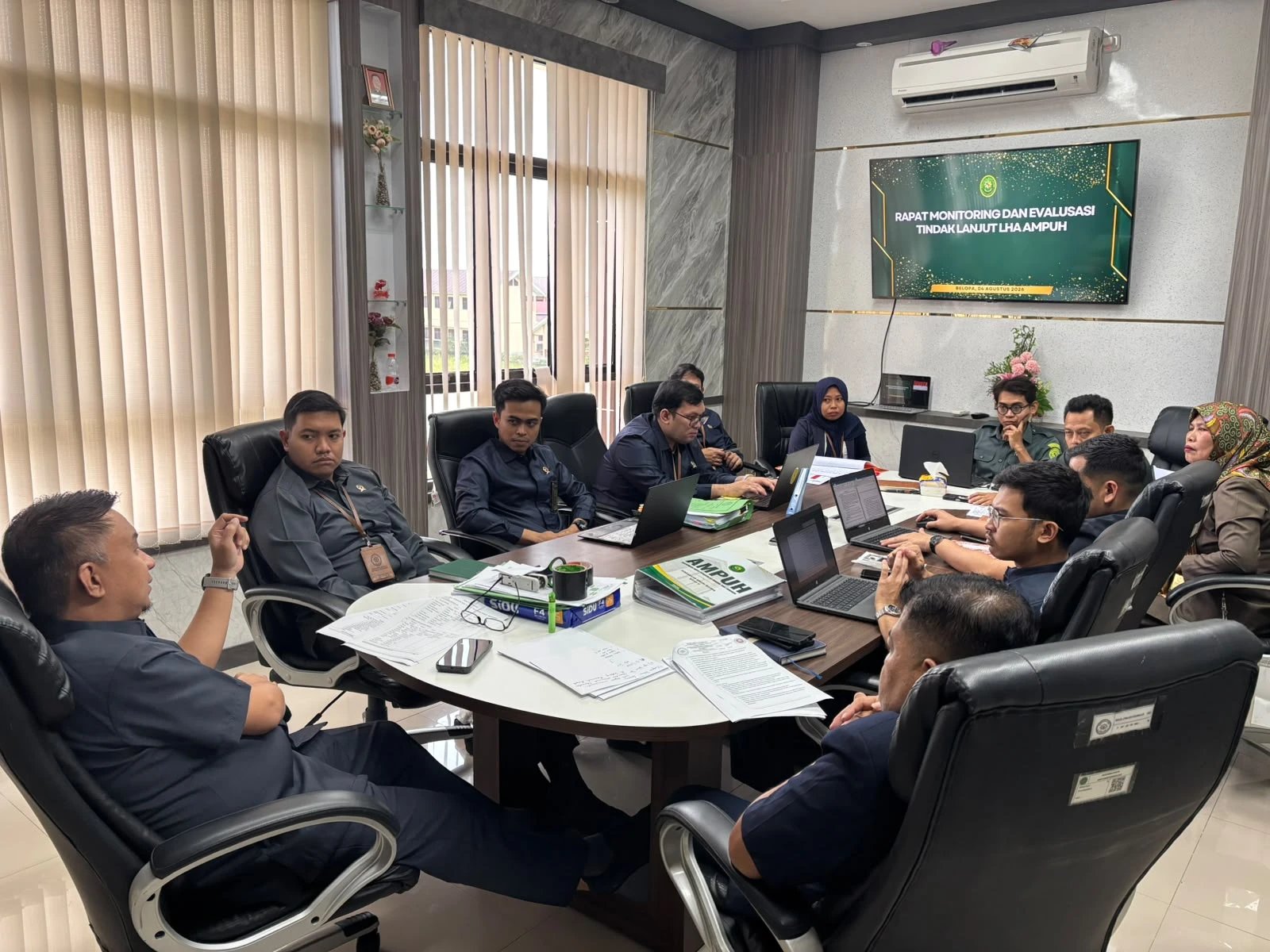 PN Belopa Gelar Rapat Monitoring dan Evaluasi Tindak Lanjut Laporan Hasil Assessment (LHA) AMPUH
