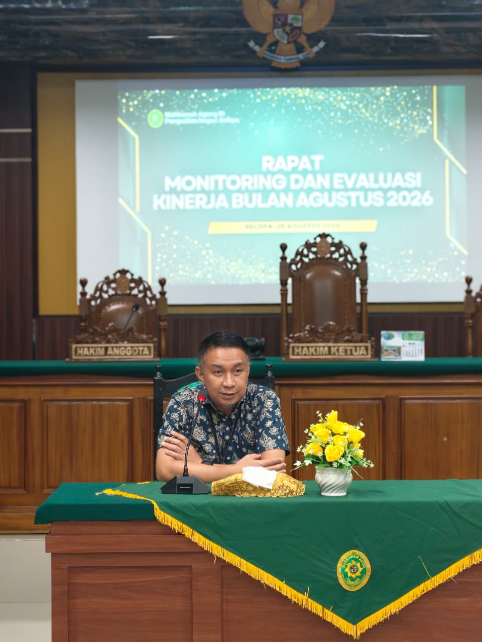 Rapat MONEV Capaian Kinerja dan Anggaran Periode Bulan Agustus 2026